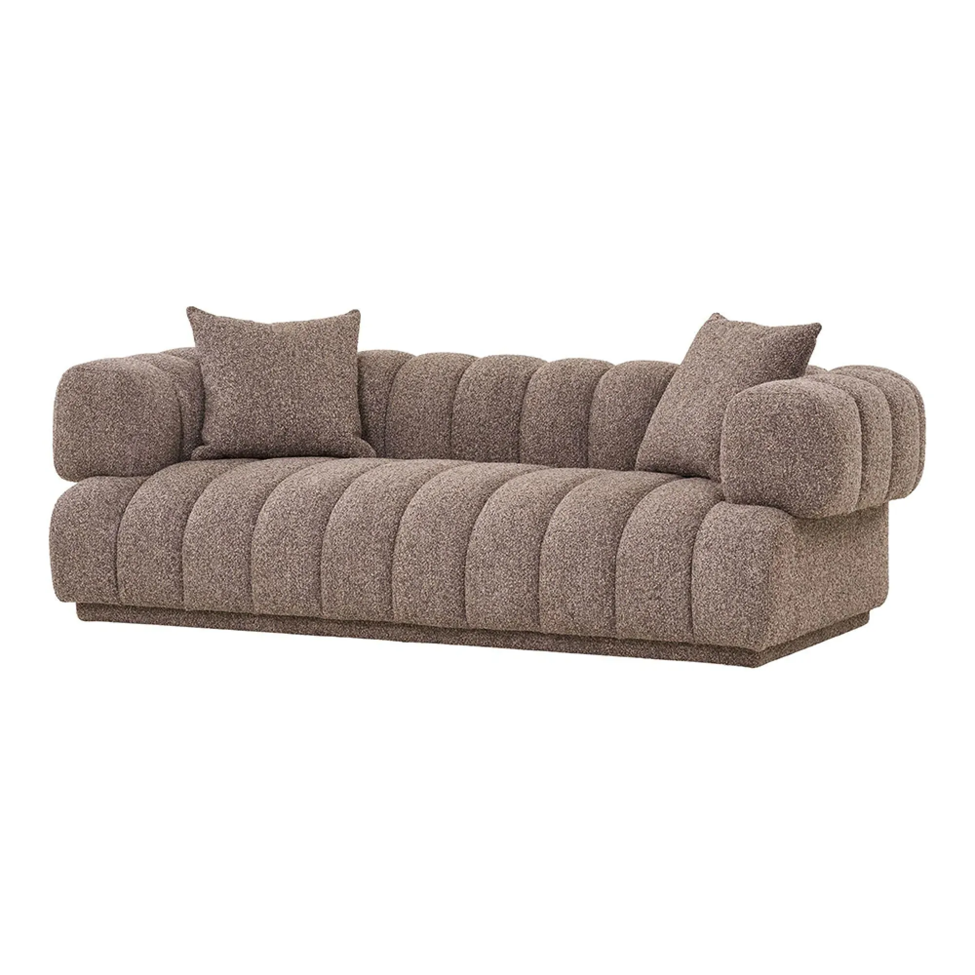 Aurora 3-Seater Sofa - Brown, Fabric