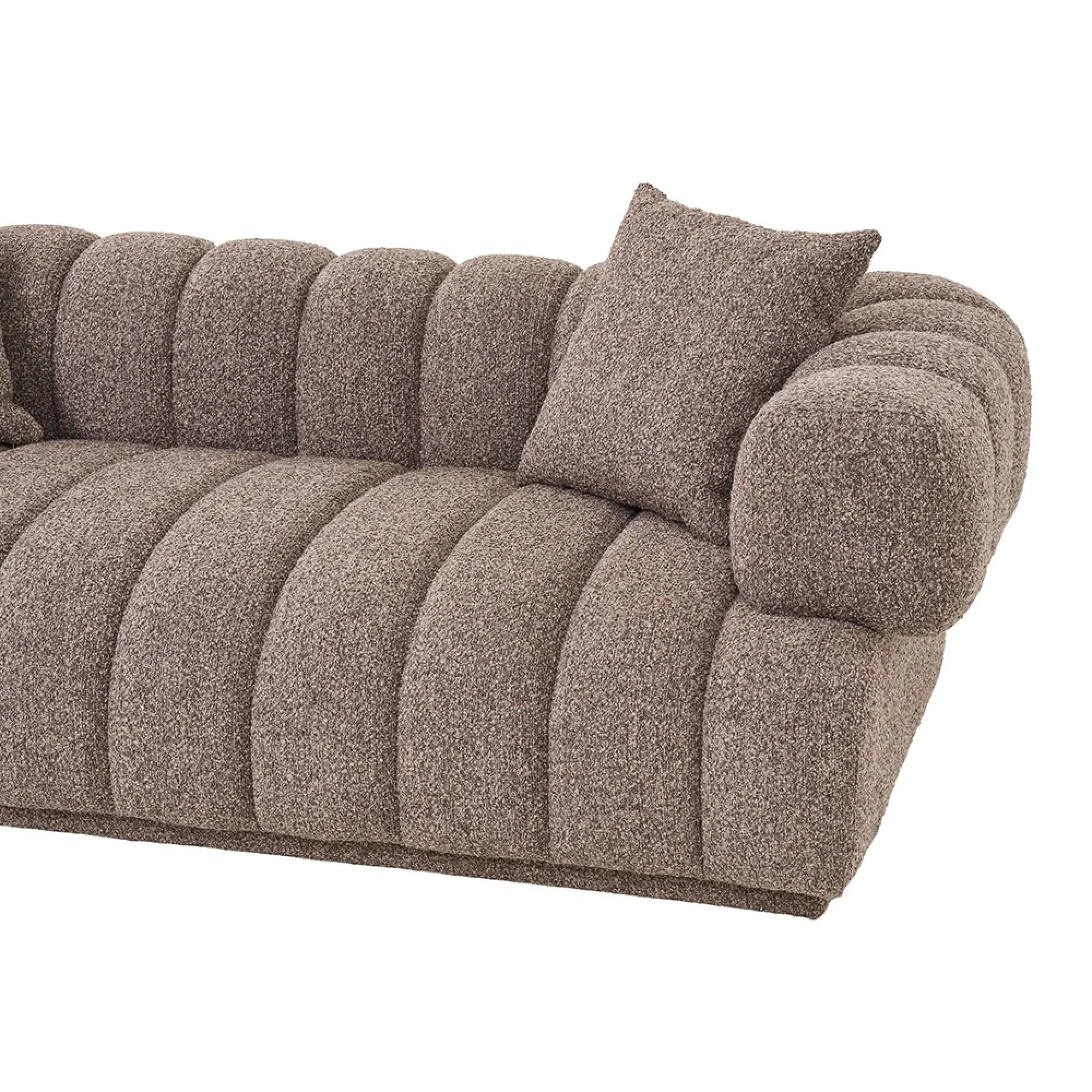 Aurora 3-Seater Sofa - Brown, Fabric