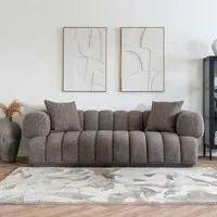 Aurora 3-Seater Sofa - Brown, Fabric