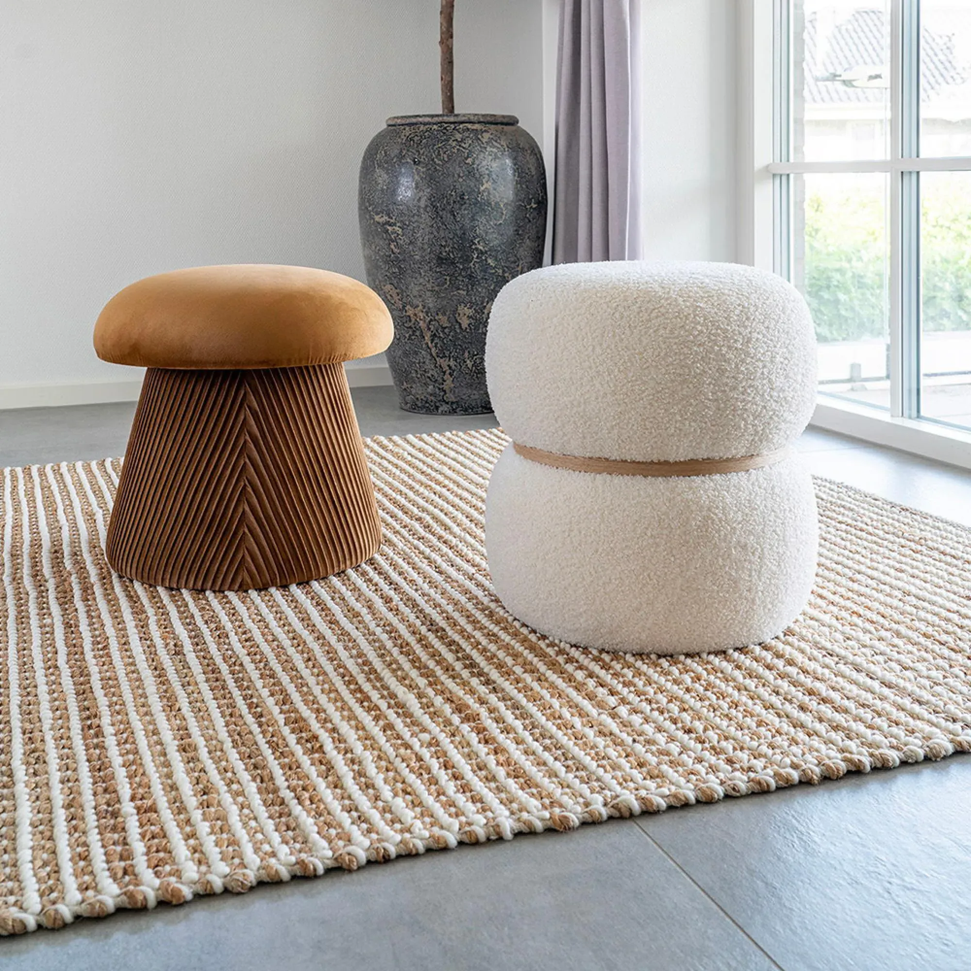 Avadi Rug - Natural and Ivory