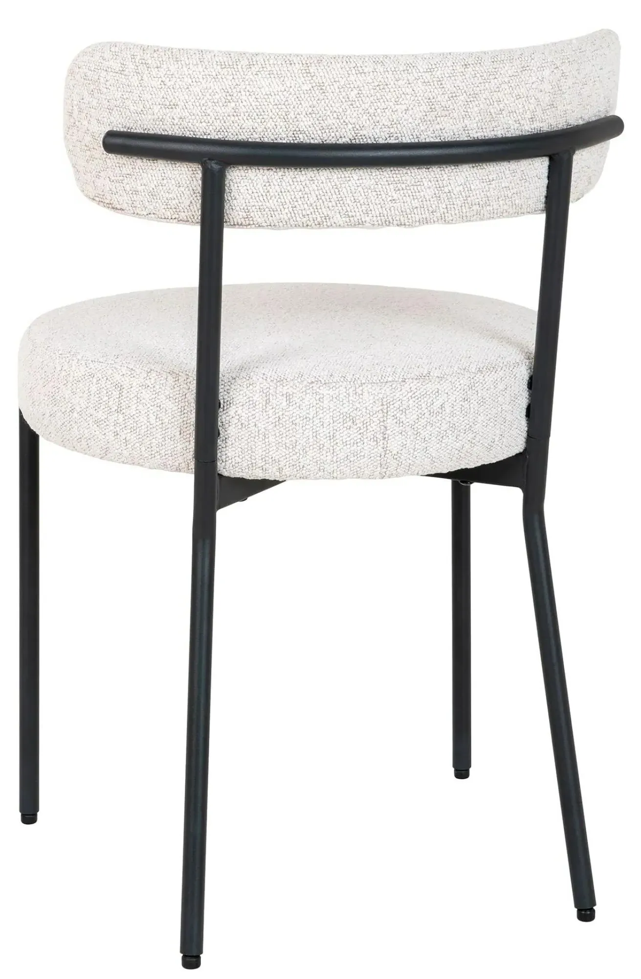 Badalona Boucle Fabric Dining Chair - White
