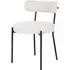 Badalona Boucle Fabric Dining Chair - White