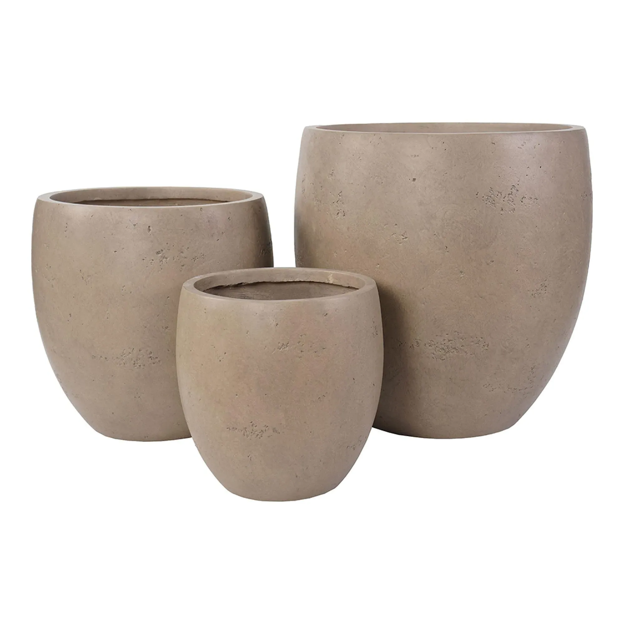 Beckley Fiberclay Pot Set - Brown