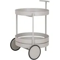 Beja Round Bar Trolley - Grey, Metal