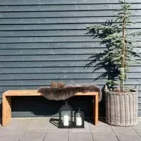 Benidorm Large Garden Bench - Natural, Teak Wood