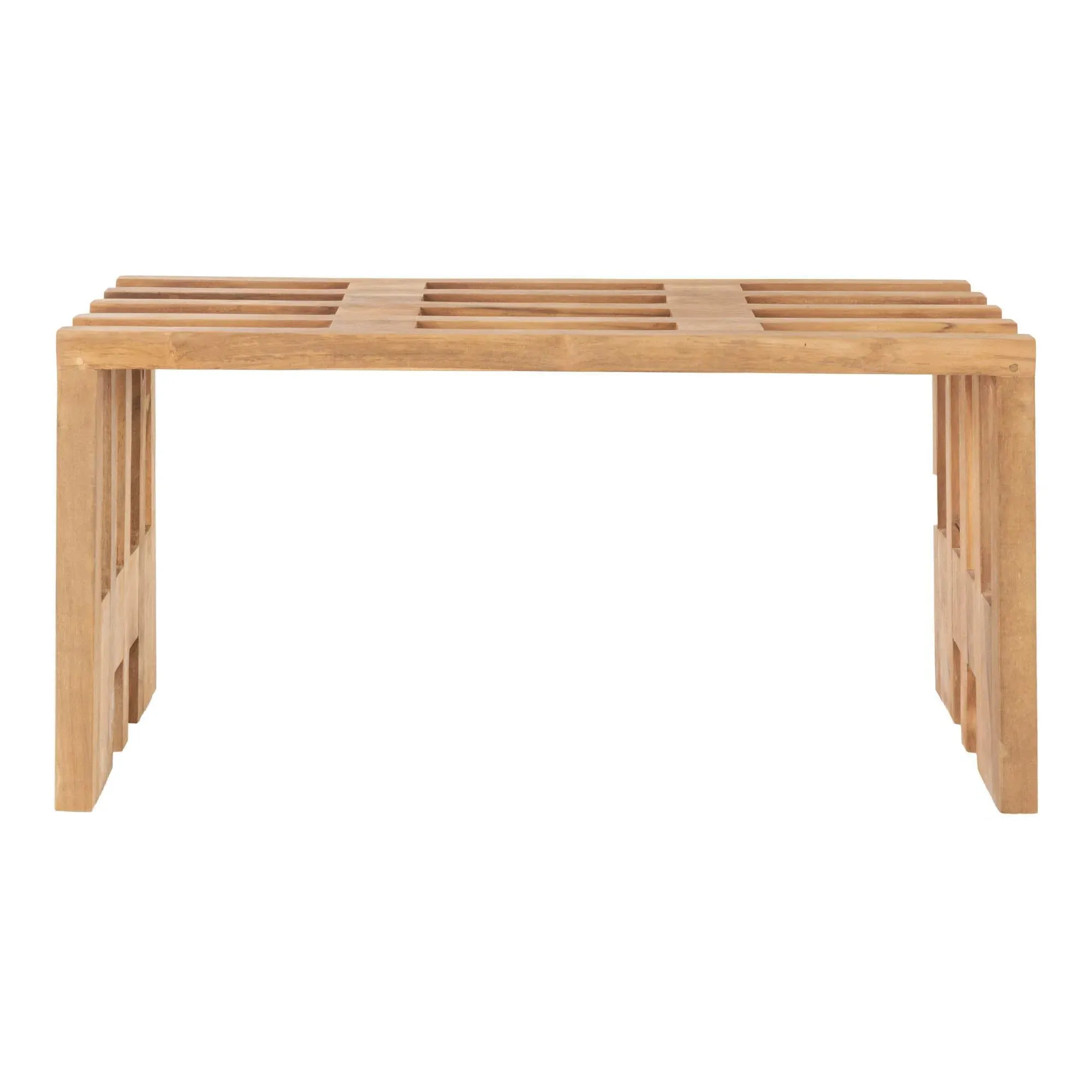 Benidorm Small Garden Bench - Natural, Teak Wood