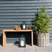 Benidorm Small Garden Bench - Natural, Teak Wood