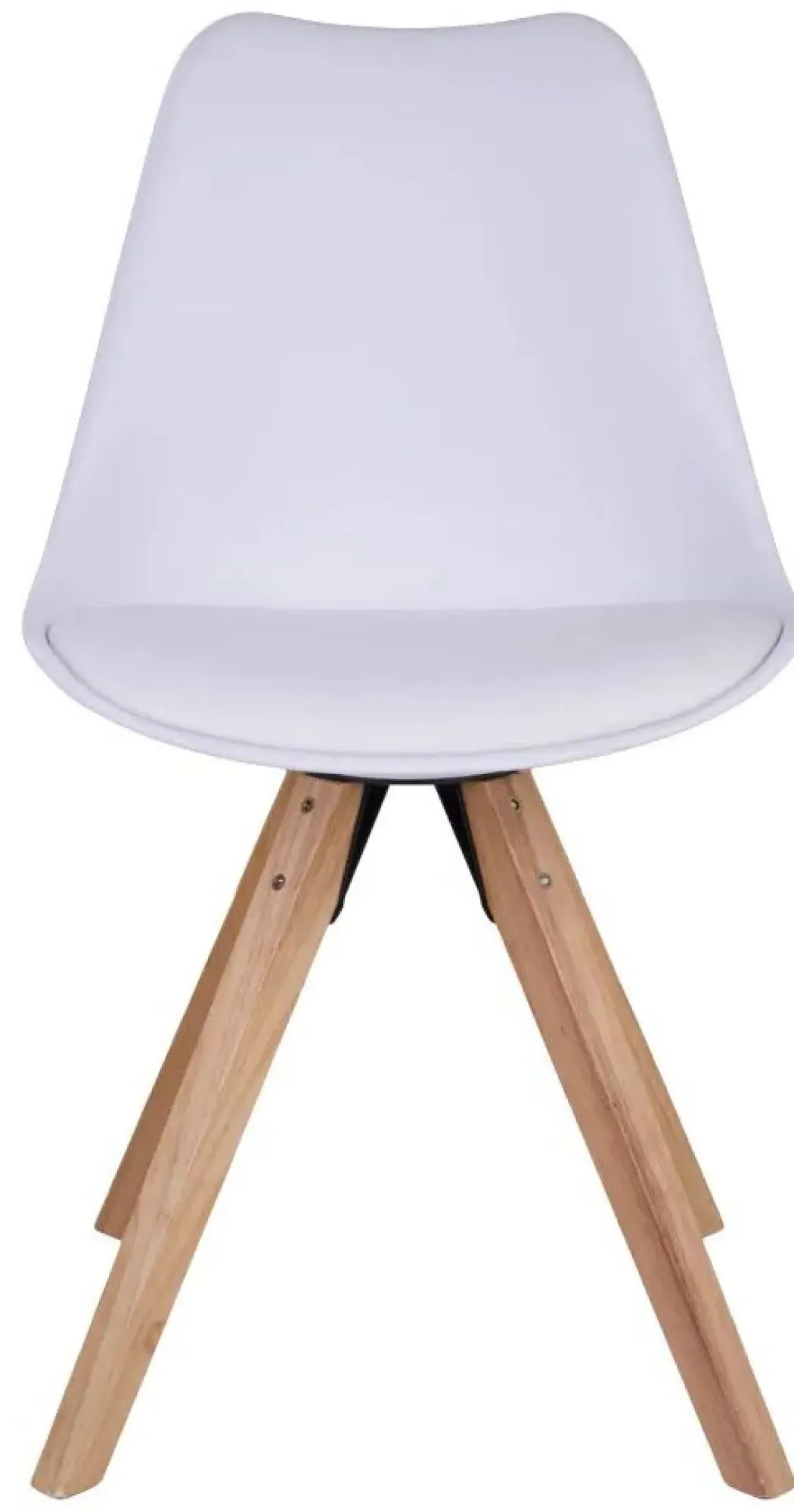 Bergen Dining Chair - White, Faux Leather
