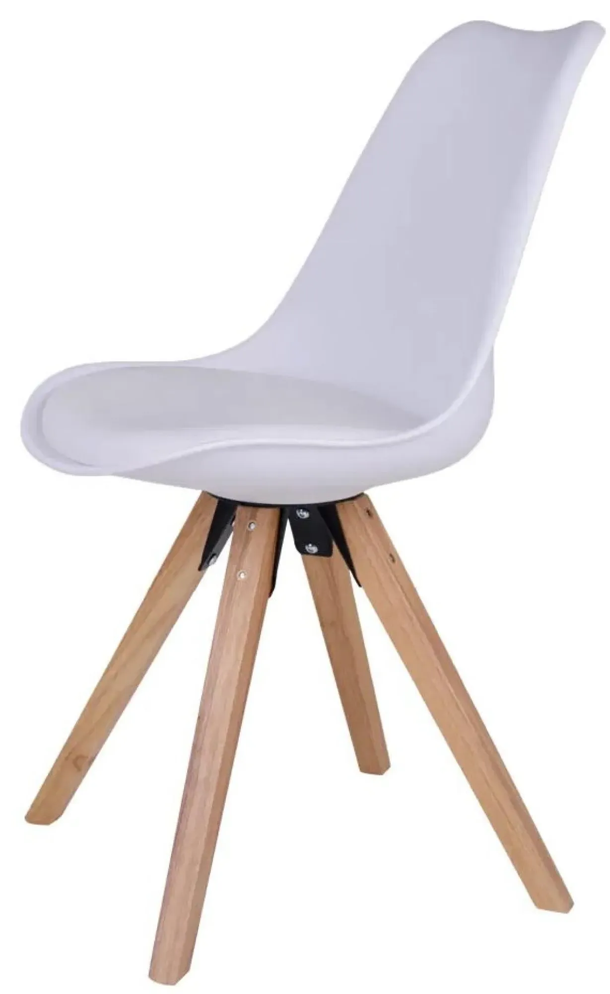 Bergen Dining Chair - White, Faux Leather