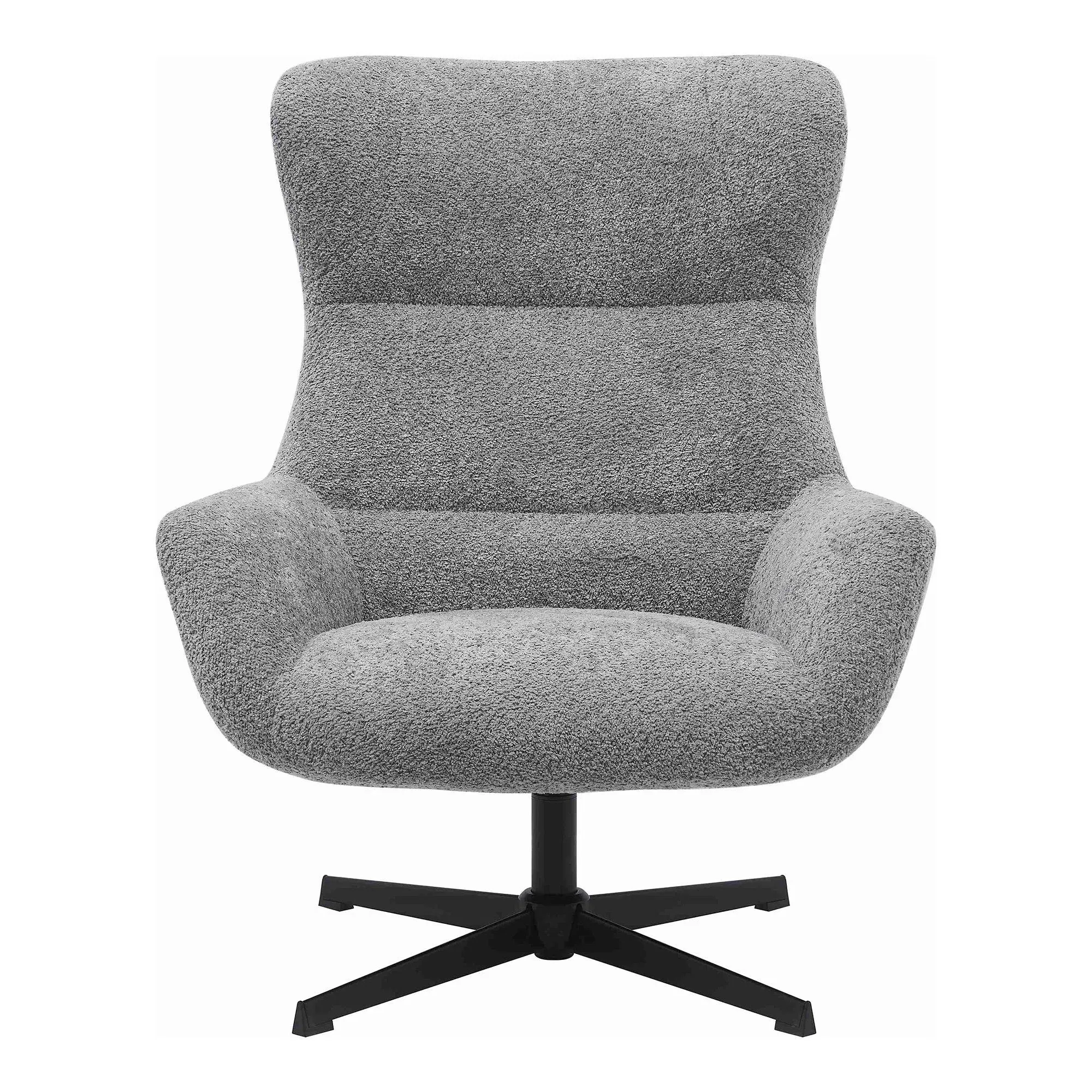 Bescia Swivel Lounge Chair - Dark Grey, Fabric