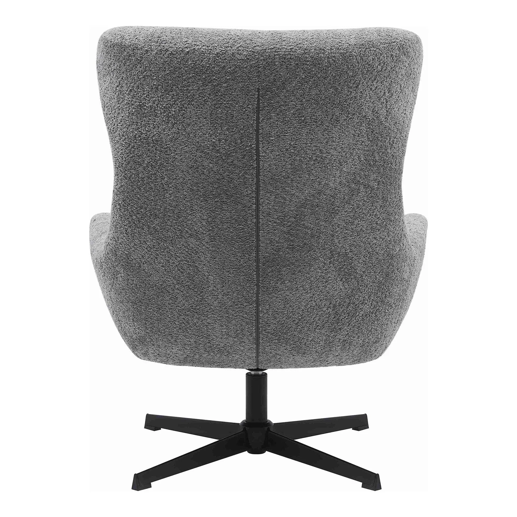 Bescia Swivel Lounge Chair - Dark Grey, Fabric