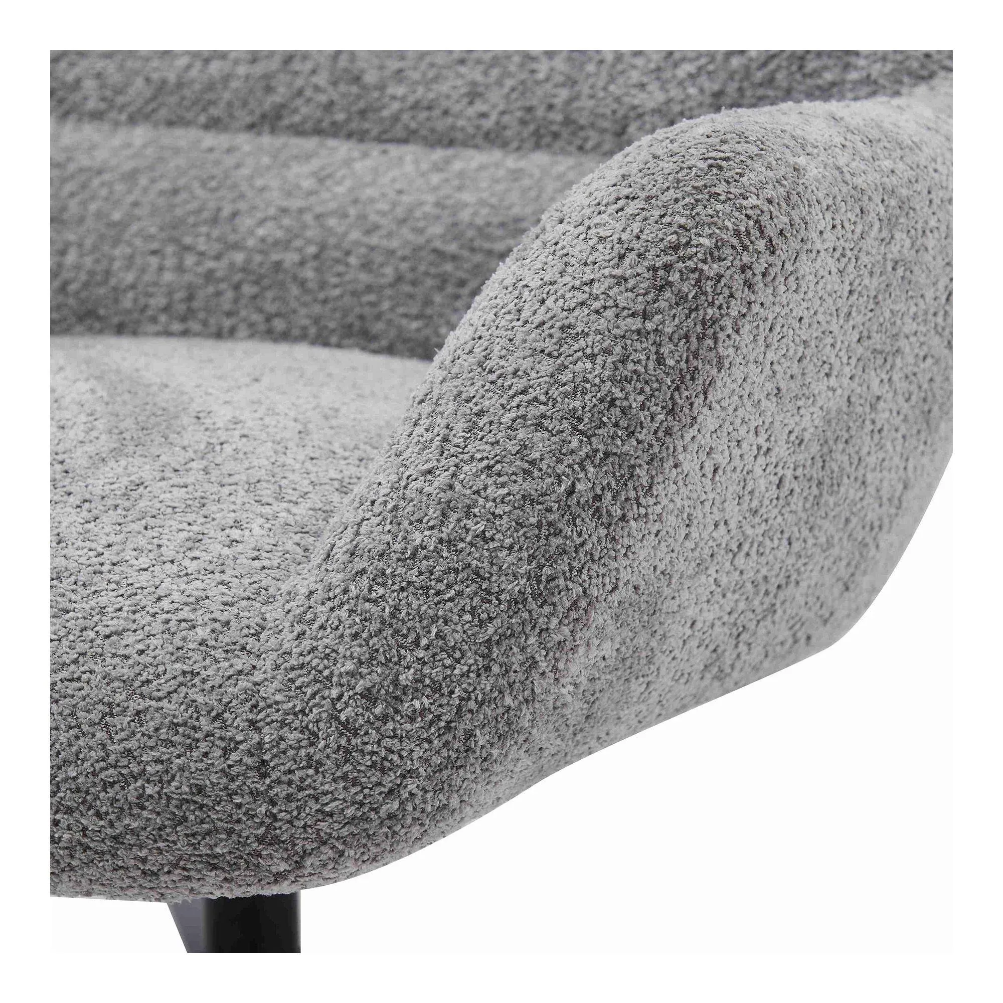 Bescia Swivel Lounge Chair - Dark Grey, Fabric