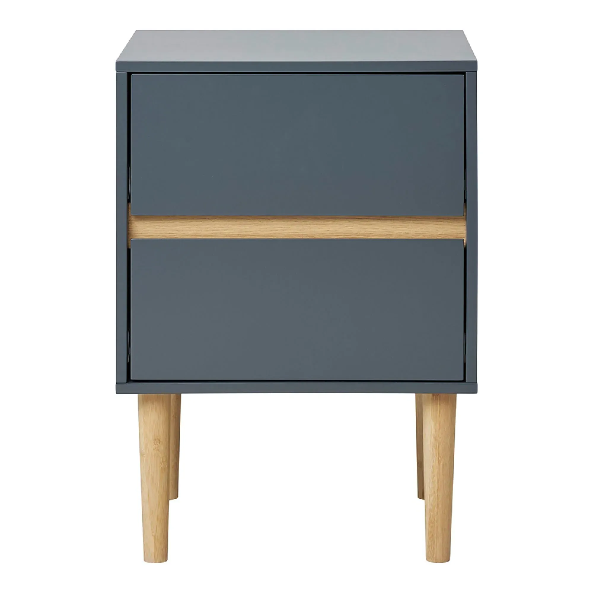 Bisley 2 Drawer Side Table - Dark Grey