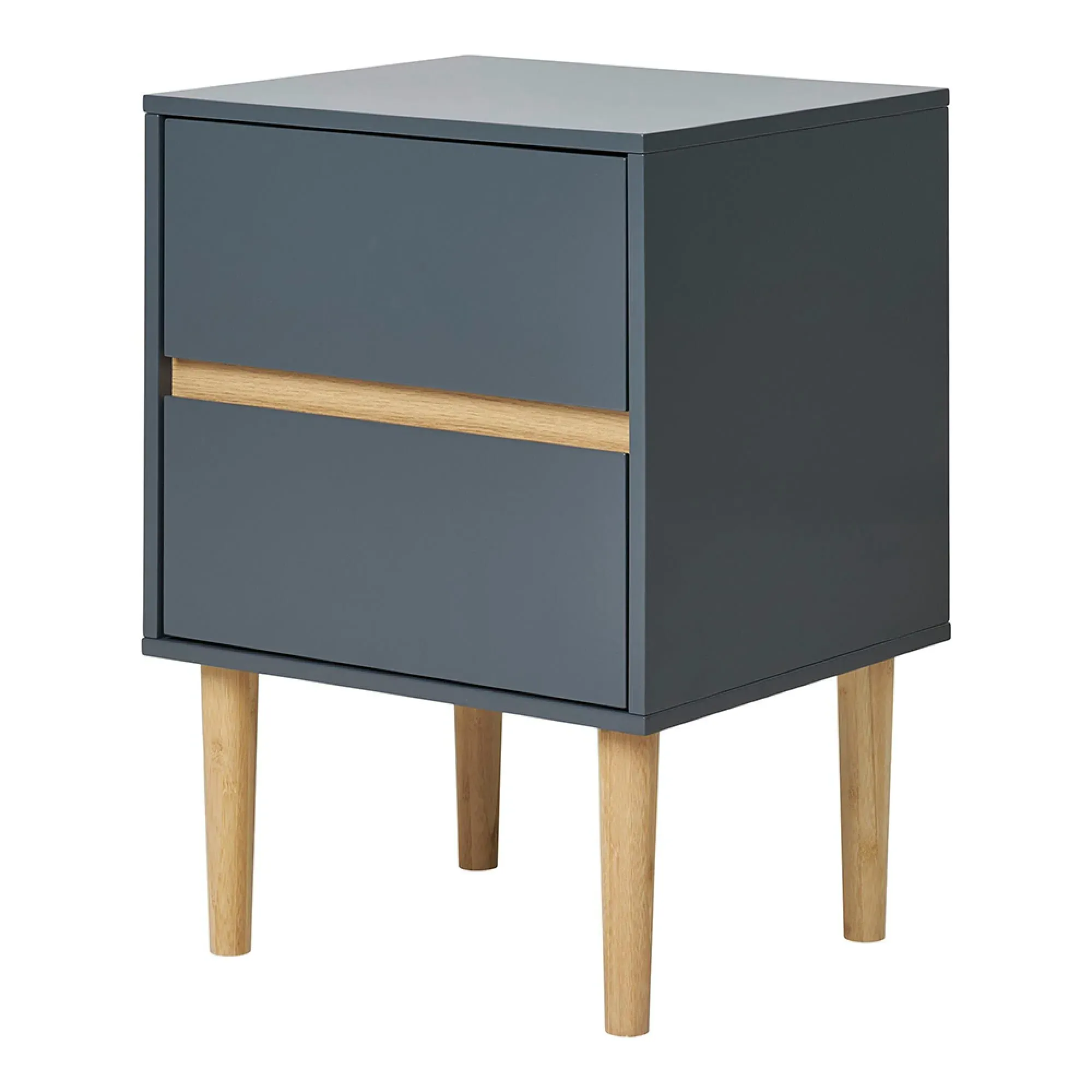 Bisley 2 Drawer Side Table - Dark Grey