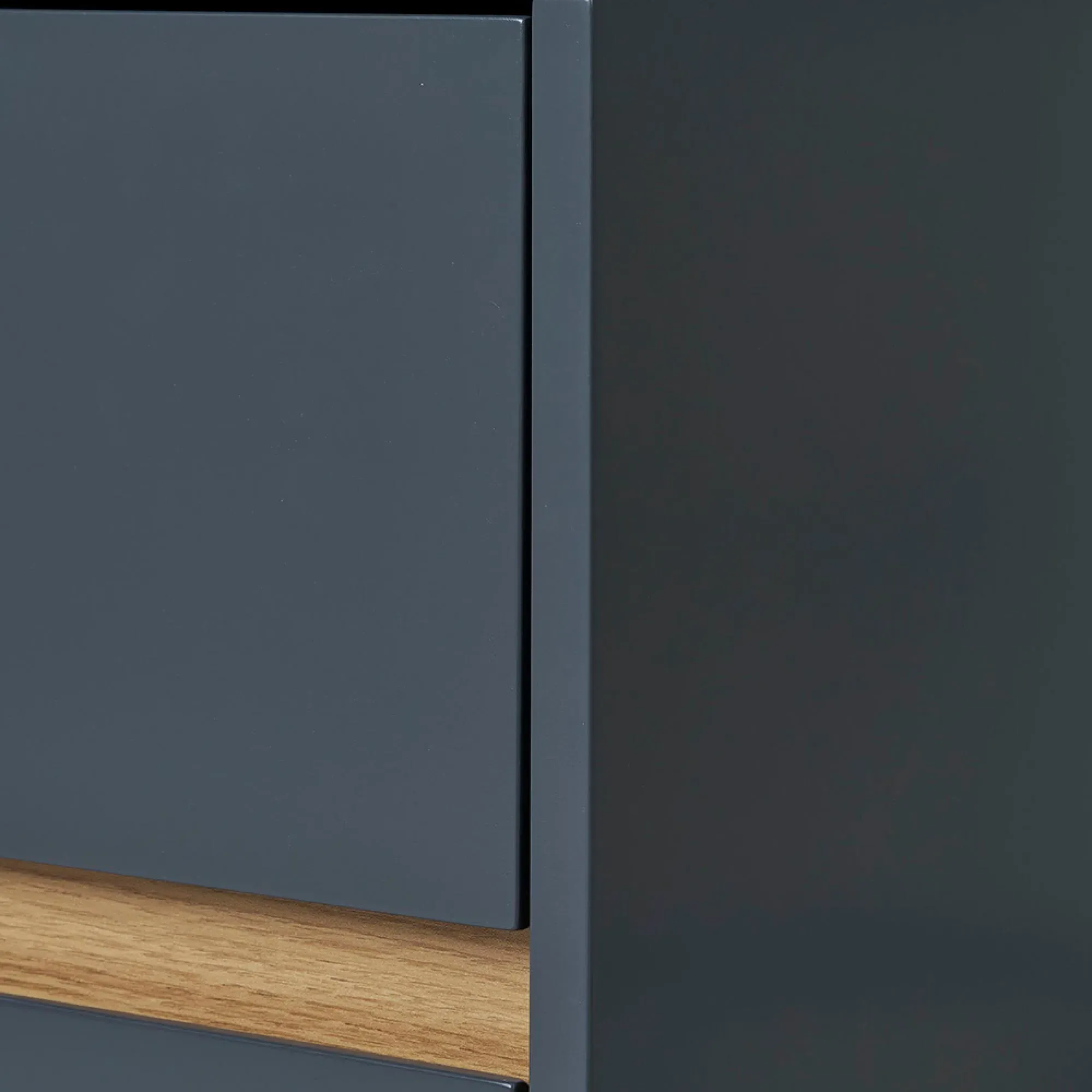 Bisley 2 Drawer Side Table - Dark Grey