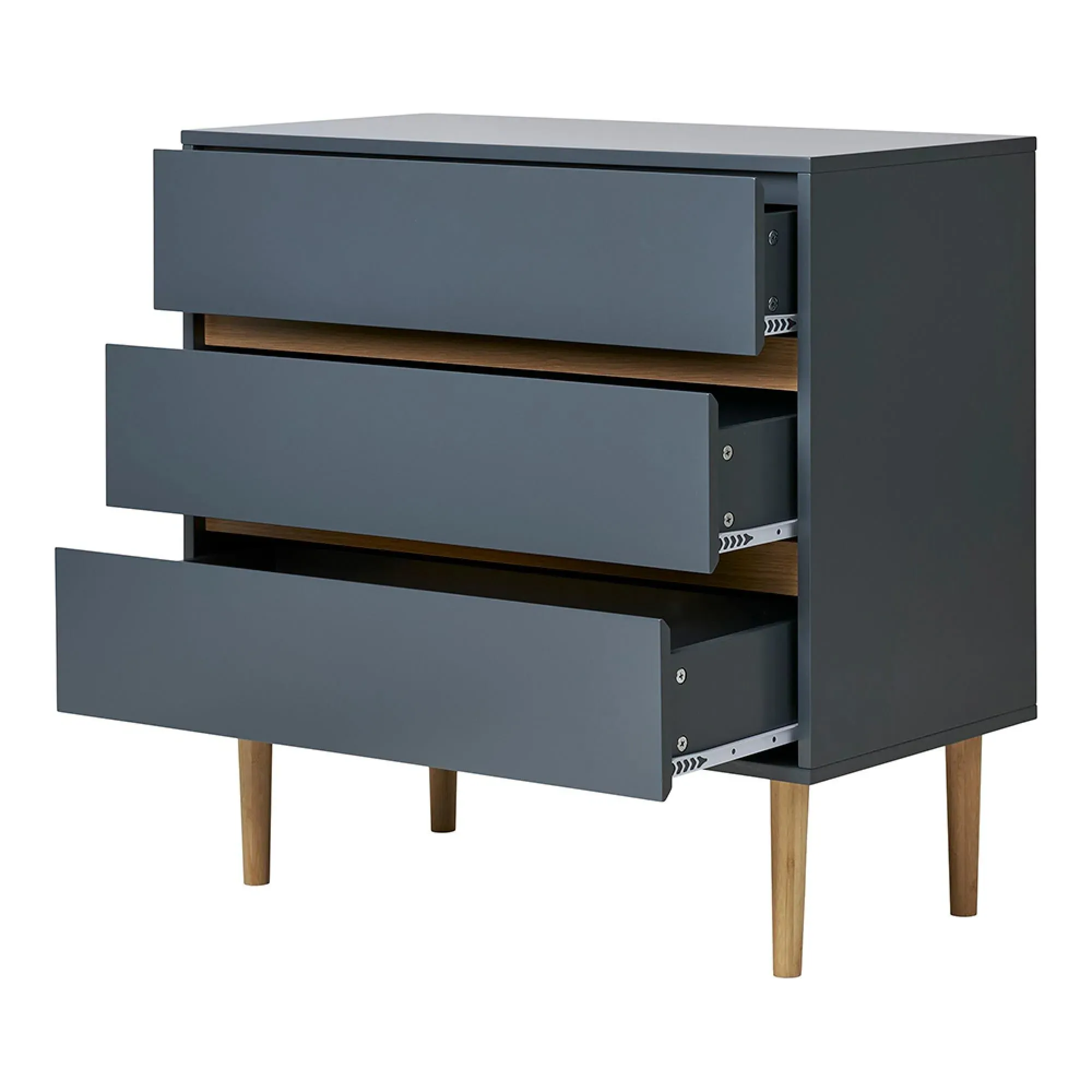 Bisley 3 Drawer Chest - Dark Grey