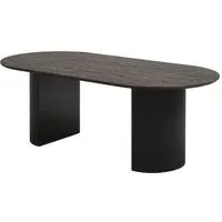 Boavista 8-Seater Oval Dining Table - Dark Brown Wood