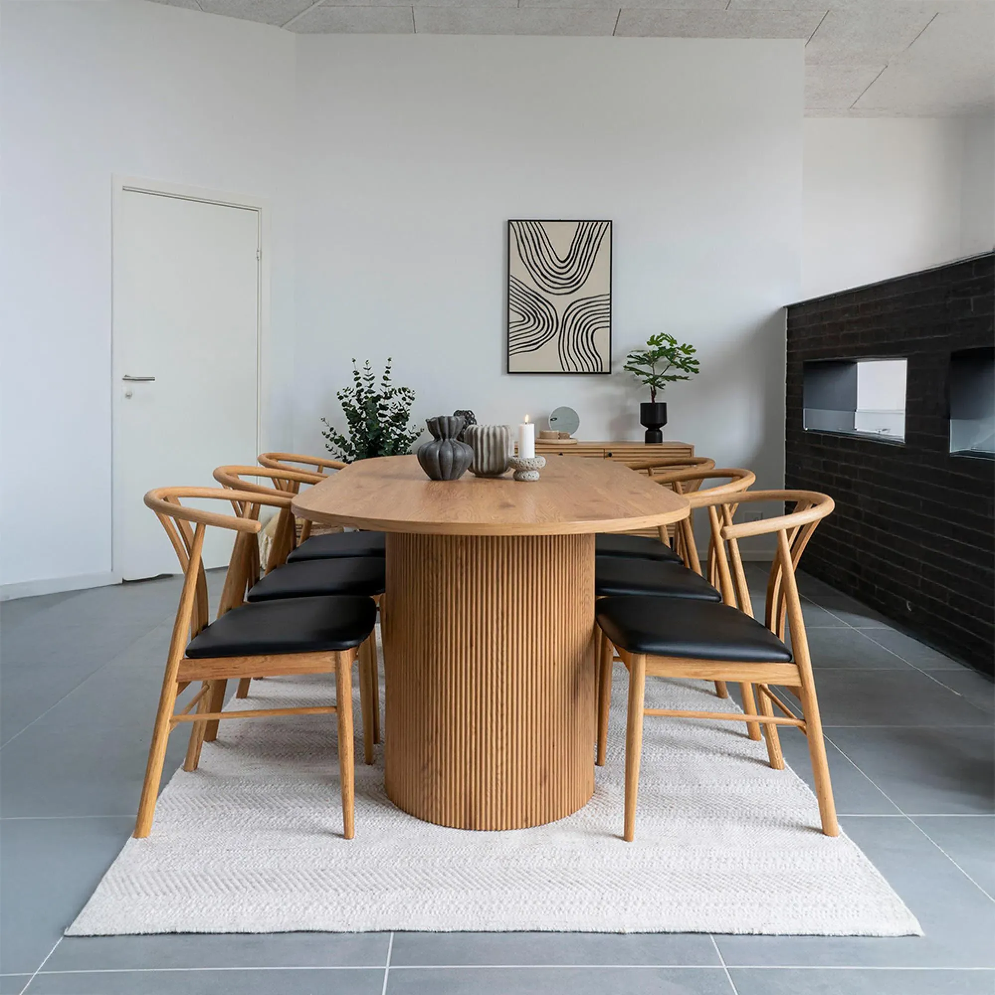 Boavista 8-Seater Oval Dining Table - Natural Wood