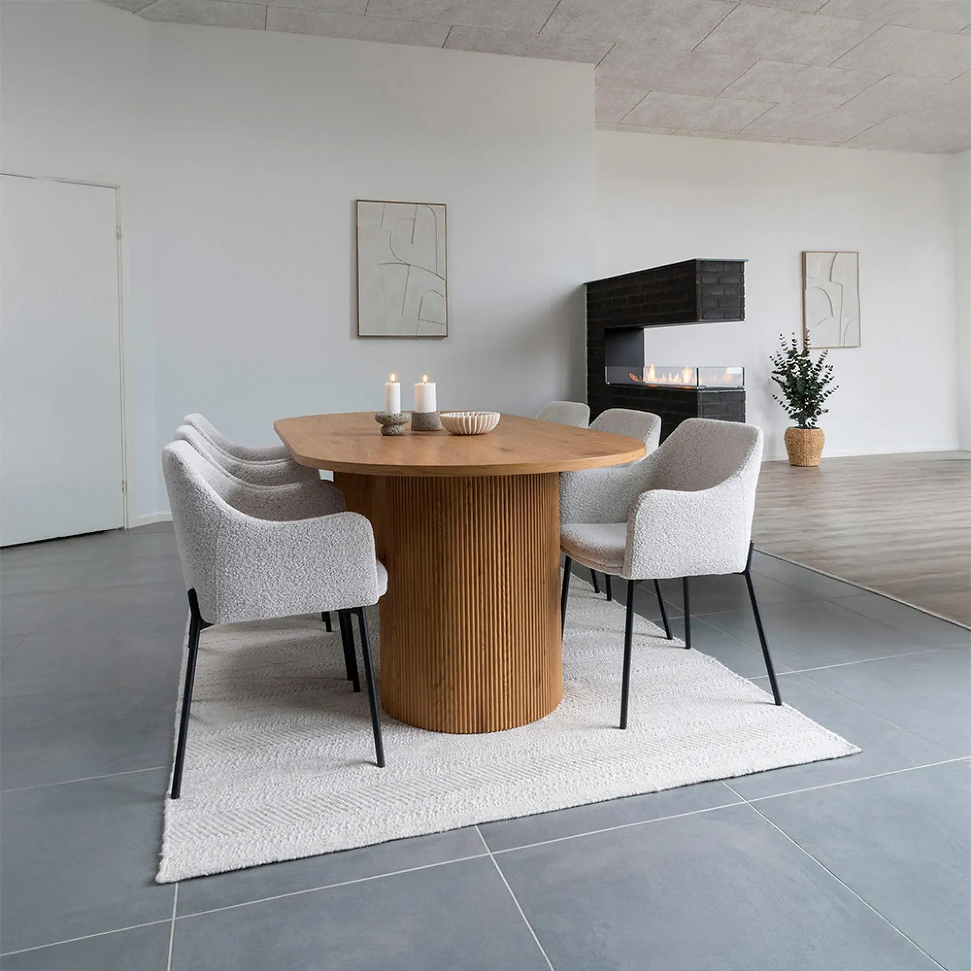 Boavista 8-Seater Oval Dining Table - Natural Wood