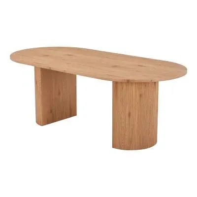 Boavista 8-Seater Oval Dining Table - Natural Wood