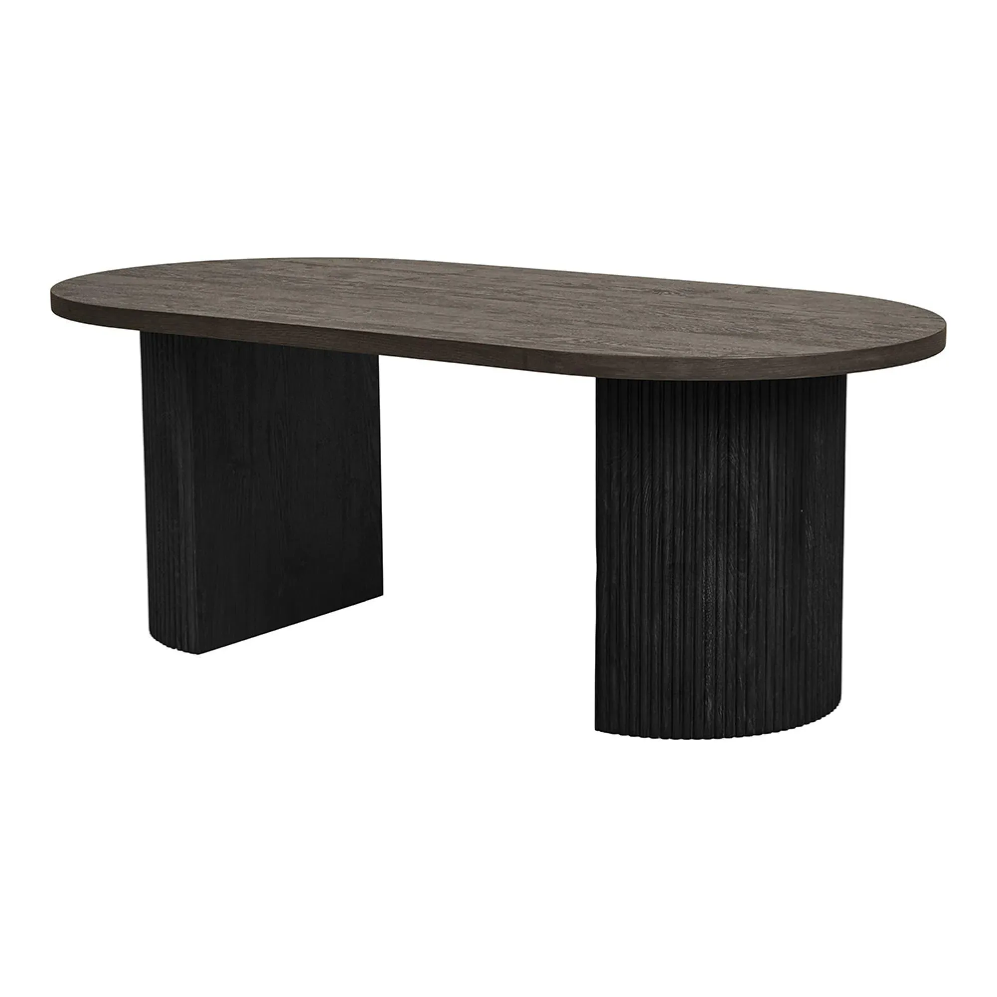 Boavista Oval Coffee Table - Dark Brown Wood