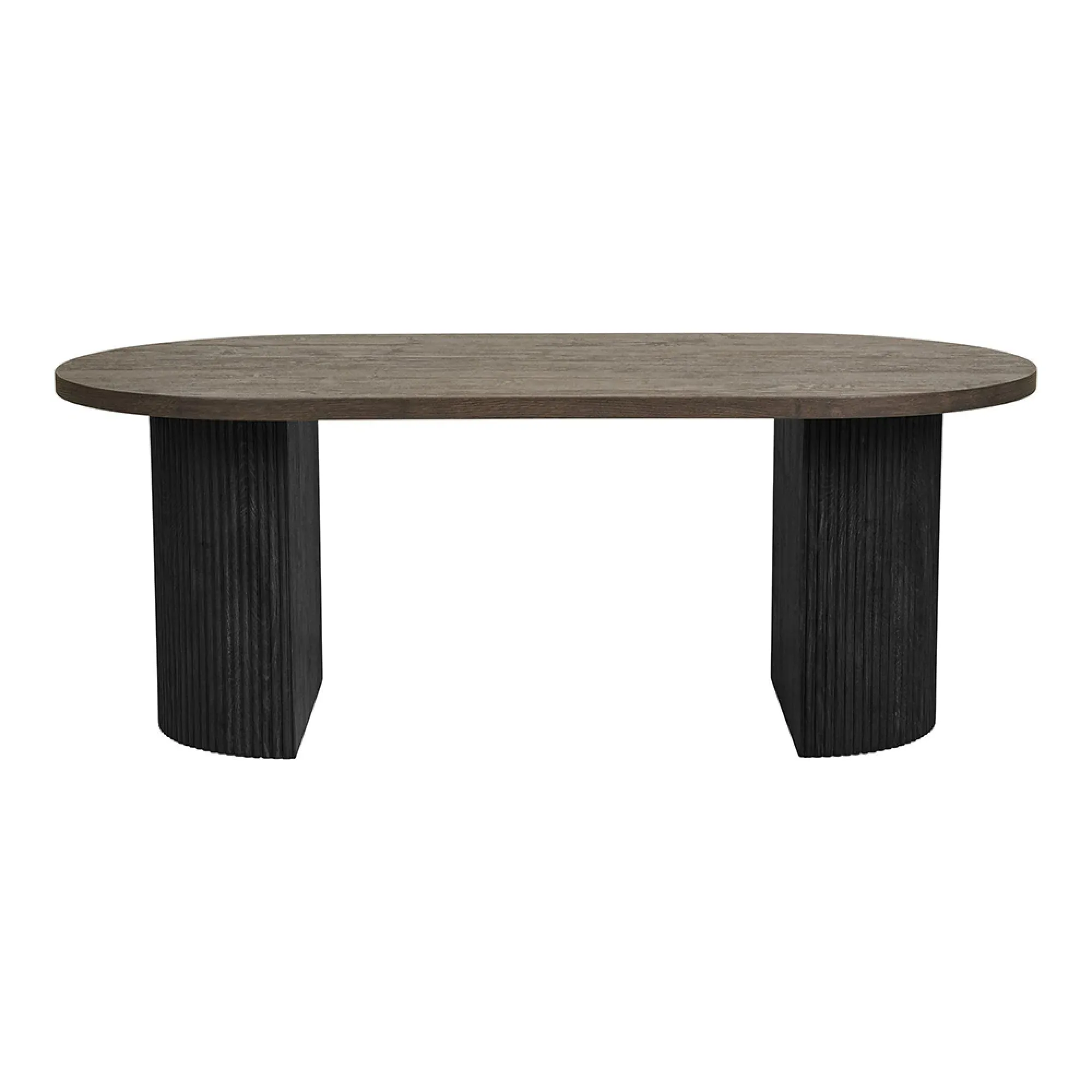 Boavista Oval Coffee Table - Dark Brown Wood