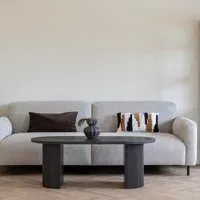 Boavista Oval Coffee Table - Dark Brown Wood