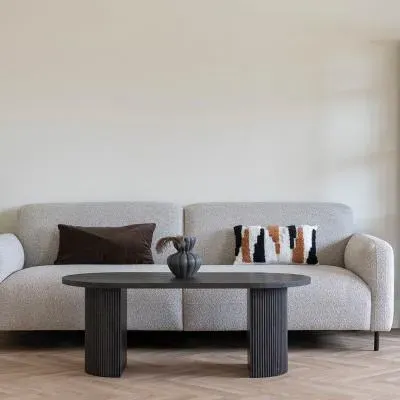 Boavista Oval Coffee Table - Dark Brown Wood image