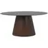 Bolton 6-Seater Oval Pedestal Dining Table - Dark Brown