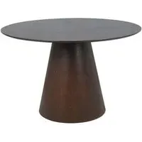 Bolton Round 4-Seater Dining Table - Dark Brown, Wood