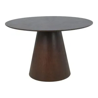 Bolton Round 4-Seater Dining Table - Dark Brown, Wood image