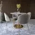 Bolzano 4-Seater Round Dining Set - White, Marble Effect