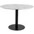 Bolzano 4-Seater Round Dining Table - White, Marble Effect