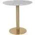 Bolzano Large Round Bar Table - White, Gold