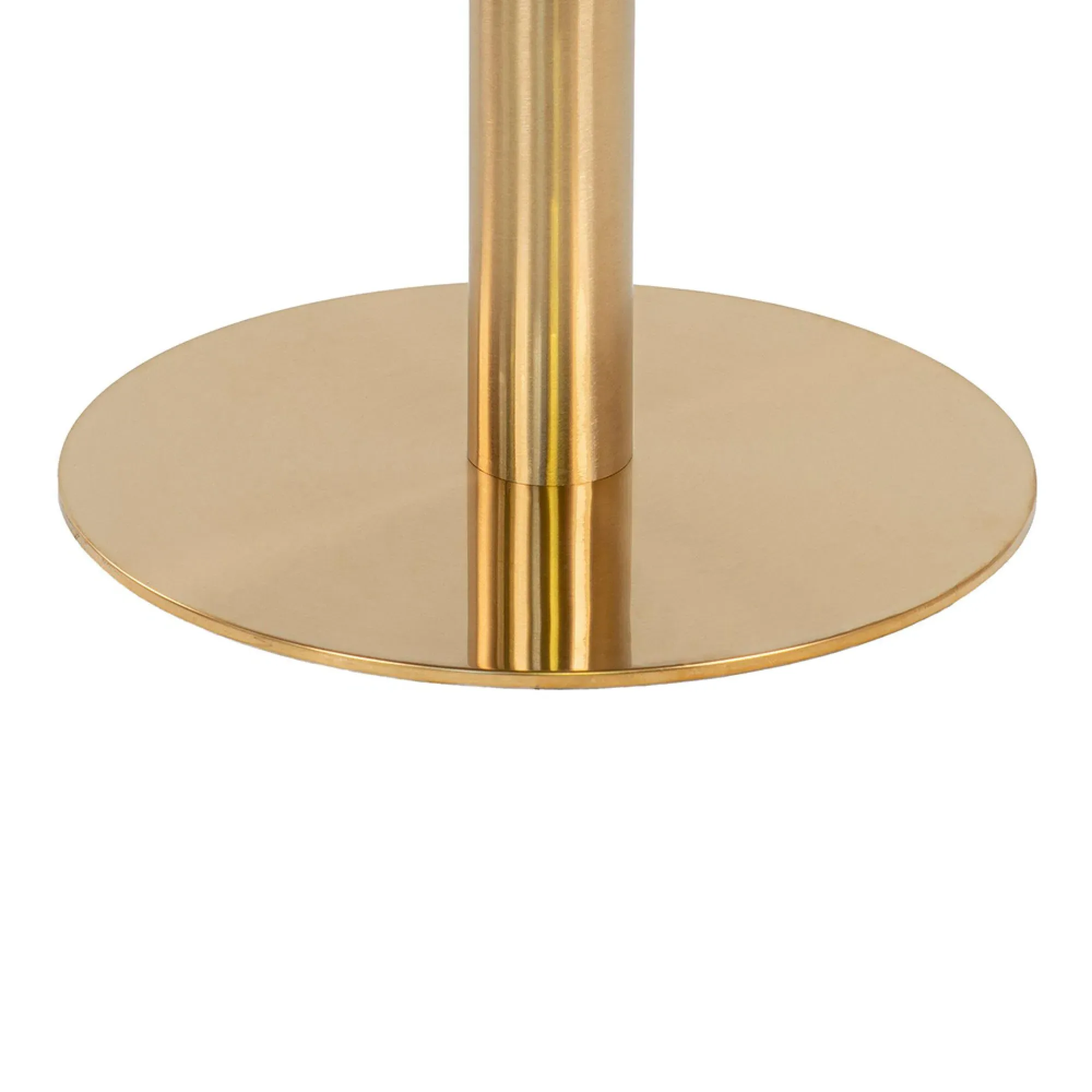 Bolzano Round Bar Table - White, Gold