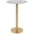 Bolzano Round Bar Table - White, Gold
