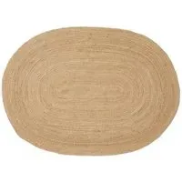 Bombay Oval Jute Rug - Natural