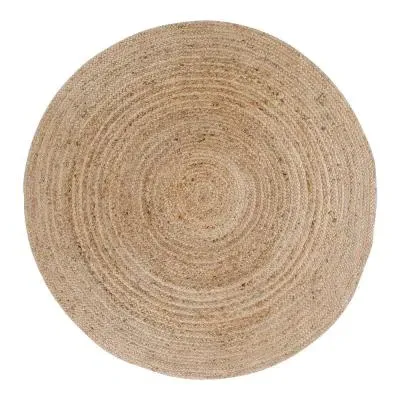 Bombay Round Rug - Natural, Jute