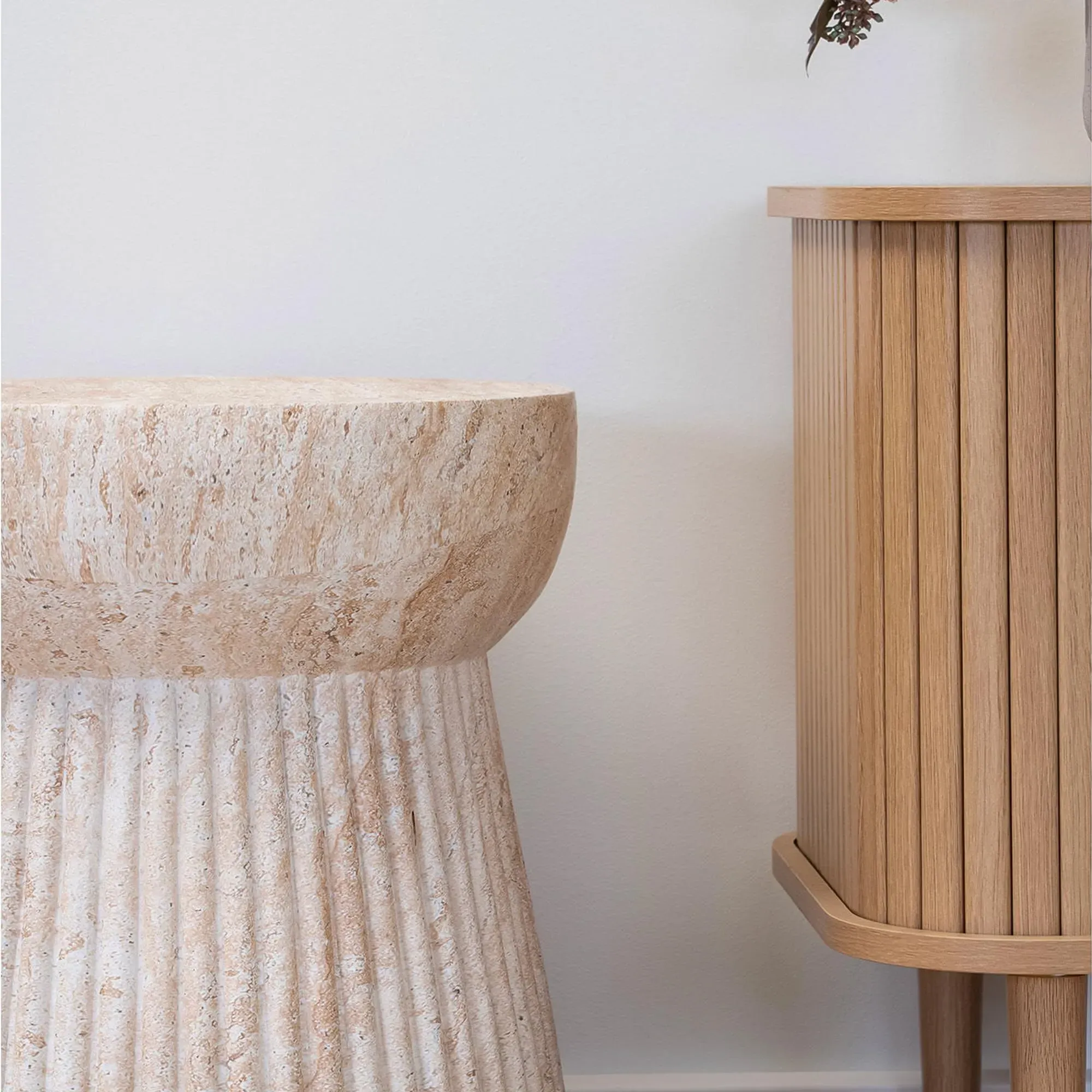 Bonn Round Side Table - Natural