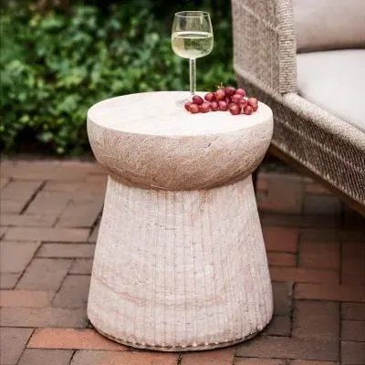 Bonn Round Side Table - Natural