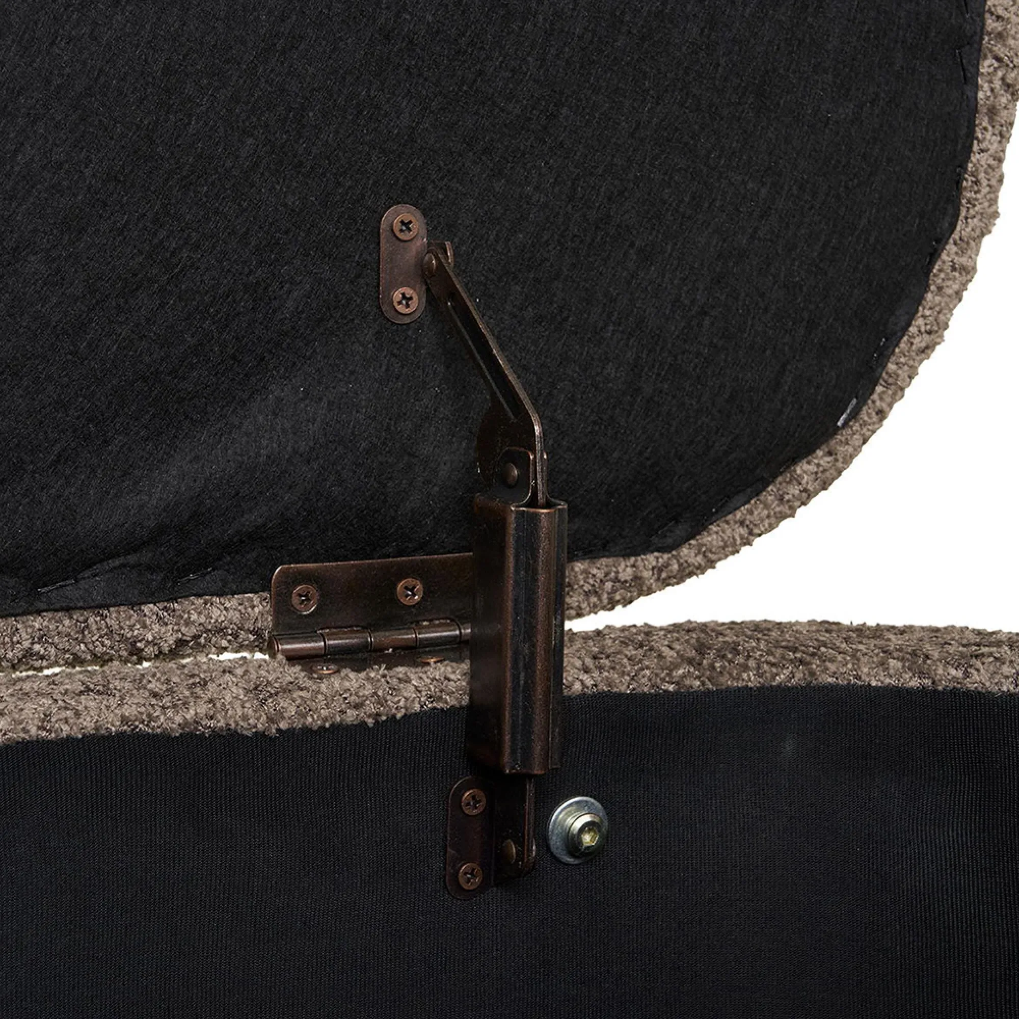 Branca Oval Storage Bench - Brown, Fabric