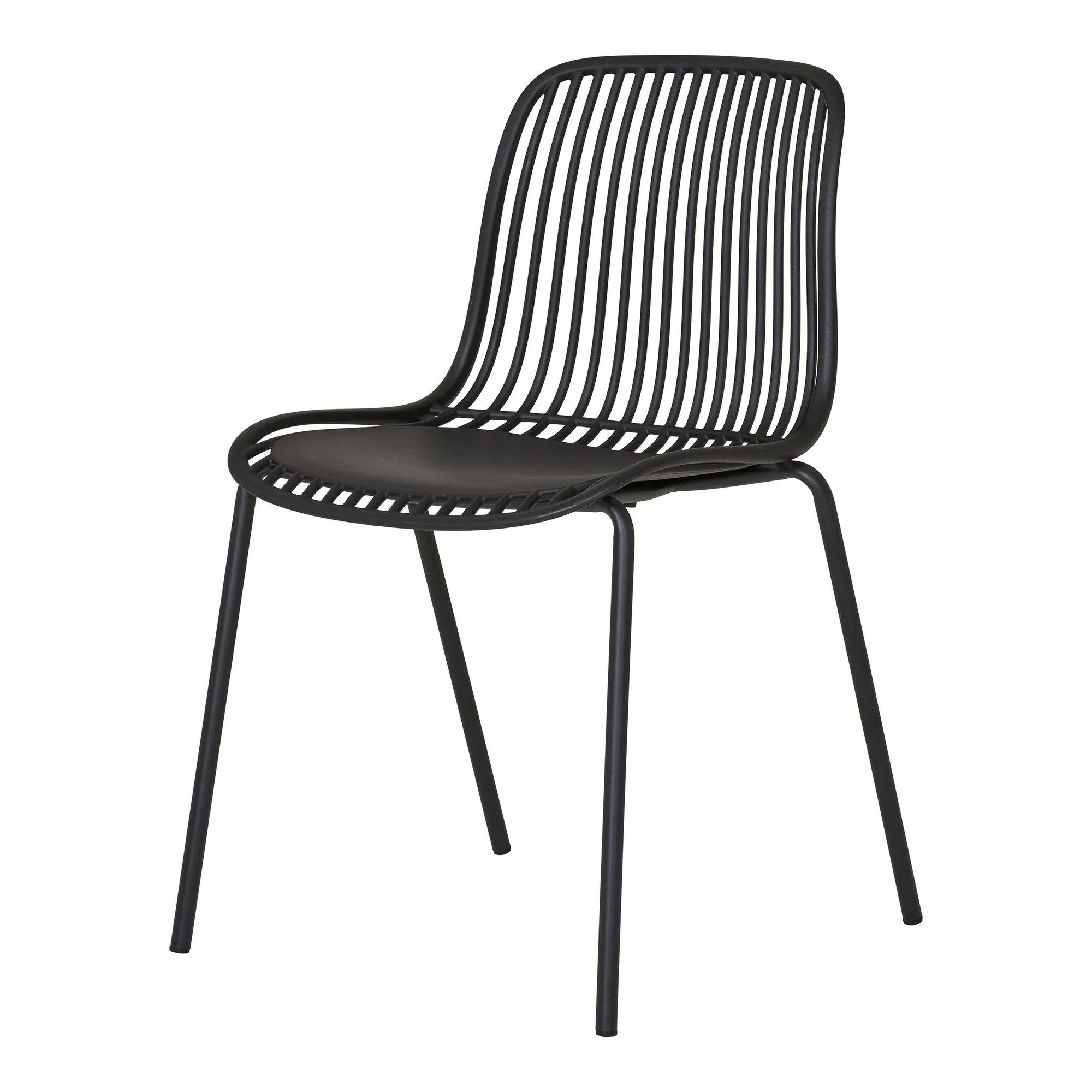 Branson Metal Dining Chair Set of 4 - Black