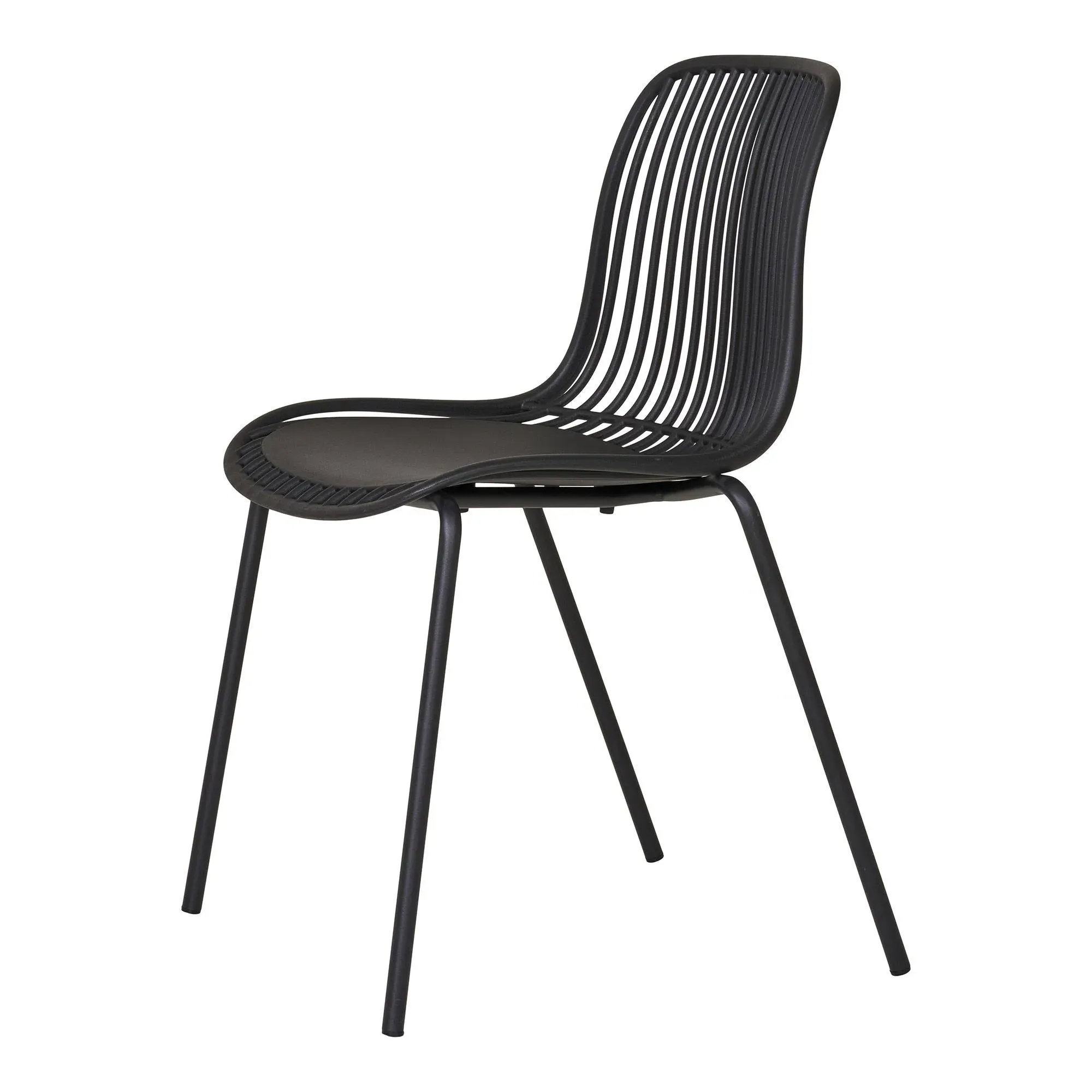 Branson Metal Dining Chair Set of 4 - Black