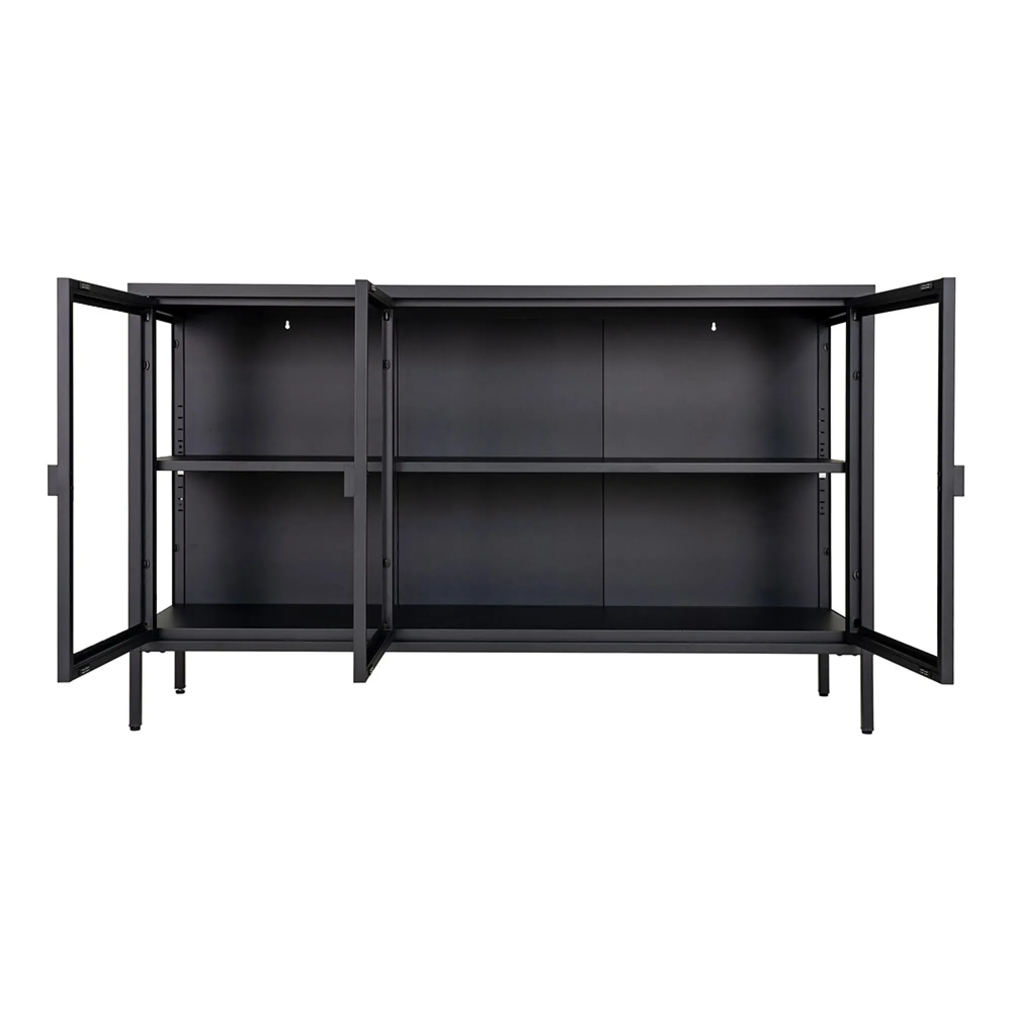 Brisbane 3 Door Medium Sideboard - Black, Metal