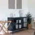Brisbane 3 Door Medium Sideboard - Black, Metal