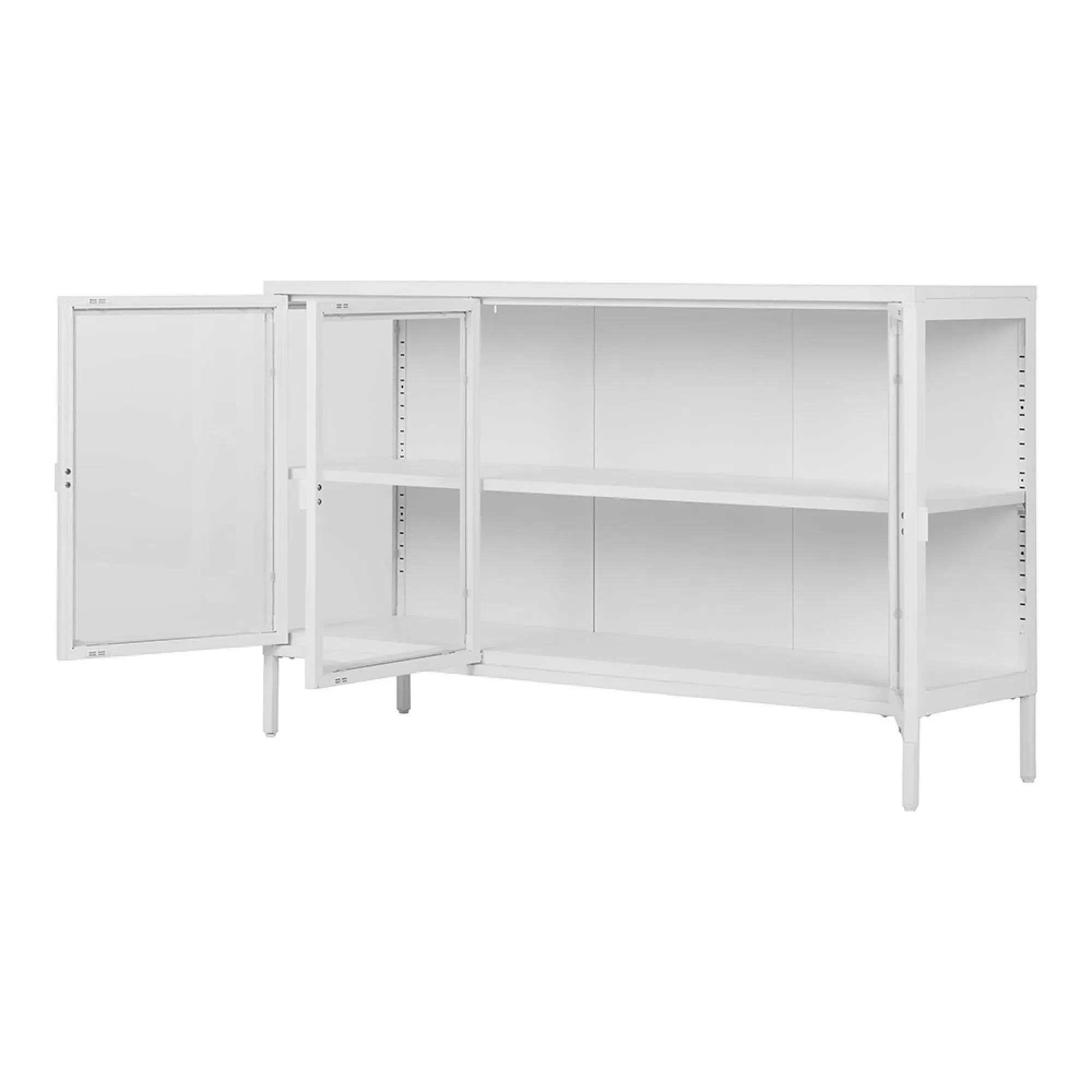 Brisbane 3 Door Medium Sideboard - White, Metal