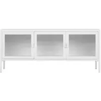Brisbane 3 Door TV Unit - White, Metal