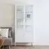 Brisbane 4 Door Display Cabinet - White, Metal