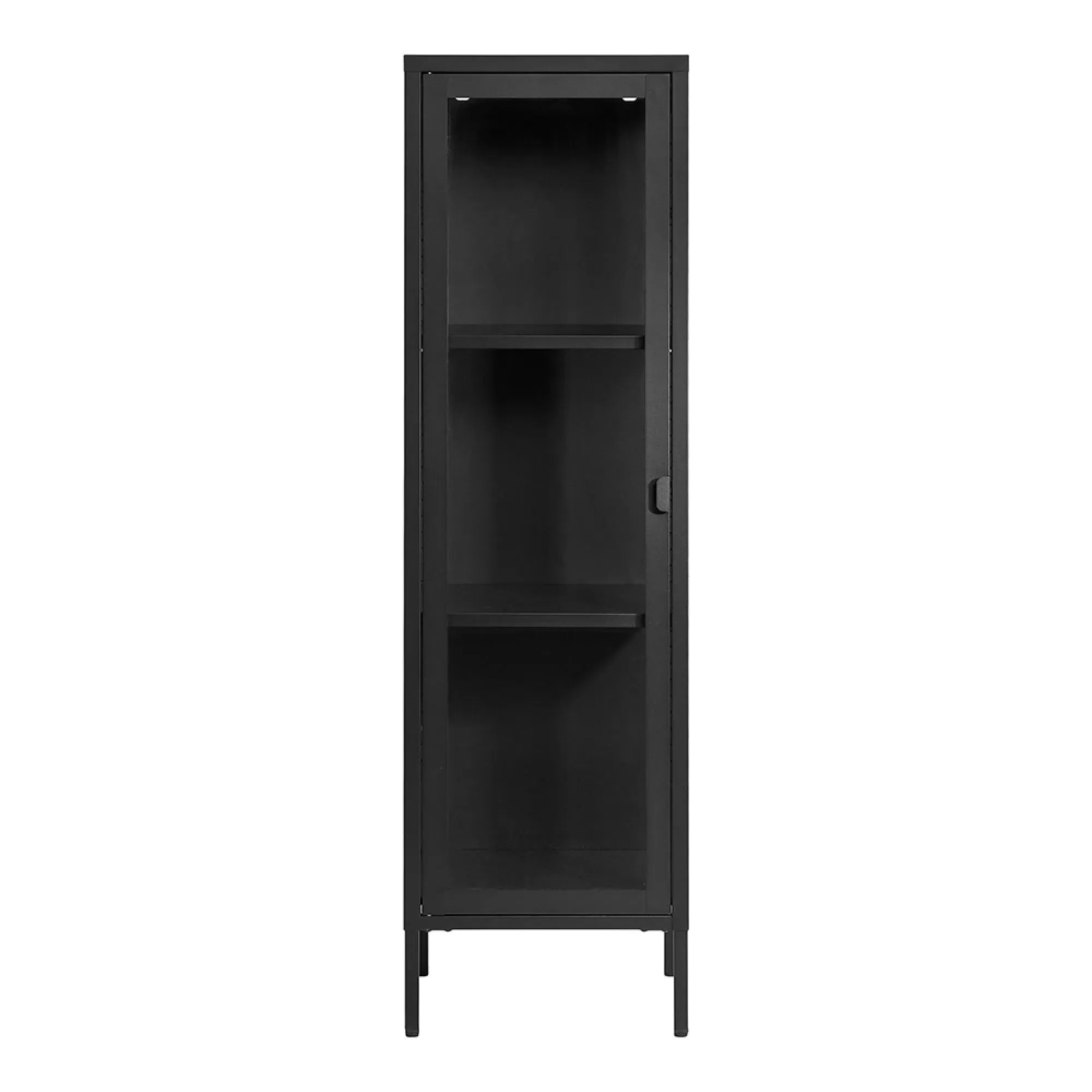 Brisbane Narrow Display Cabinet - Black, Metal
