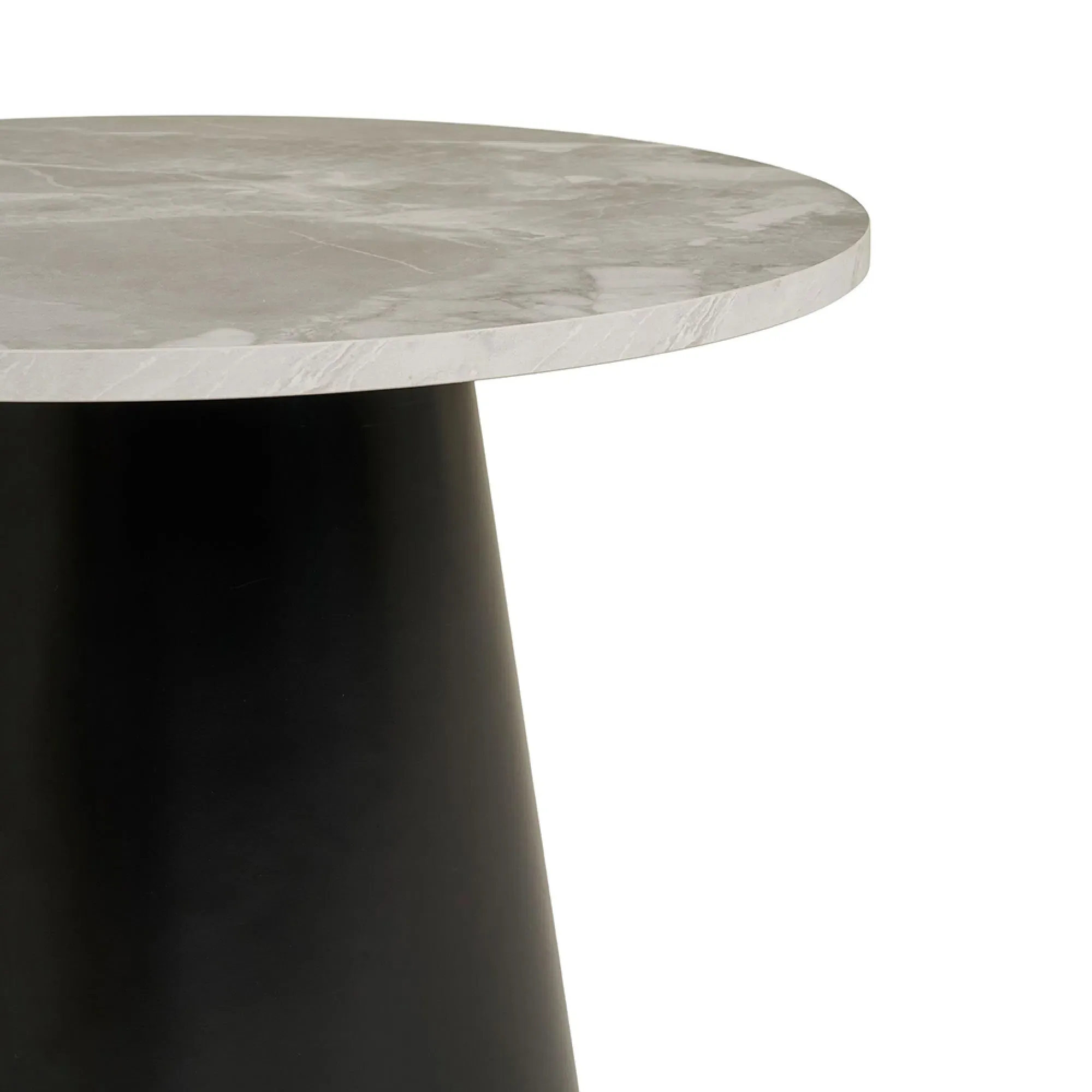 Brito Round Coffee Table - Grey, Marble Effect